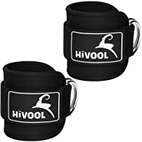 Hivool Tobilleras Deportivas para Máquina de Cable - 2 Piezas Tobillera para Polea- Correa de Tobillo de Fitness para…